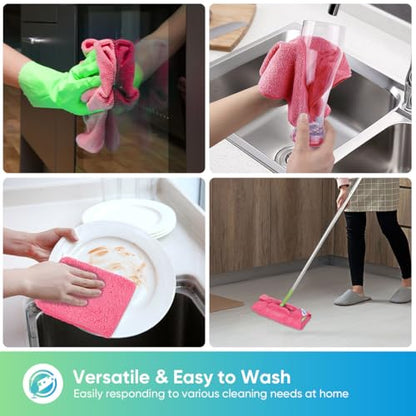 Pink Microfiber Cleaning Cloth (Pink)