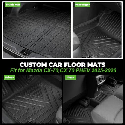 Floor Mats & Cargo Liner Set Custom Fit for Mazda CX (2025-2026 Mazda CX-70)