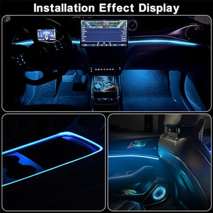 EL Wire Interior Car Lights (Ice Blue / 5M/16.5FT)
