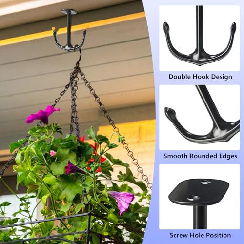 Anchor Two Prong Ceiling Hook for Closet Top Bathroom Kitchen Cabinet Garage Pack of 8