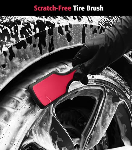6PCS Motorcycle Cleaning Kit (6 Pack / Black&Red)