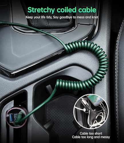 USB to USB C Cable Fast Charging 66W (3FT / USB A to USB C / Green)
