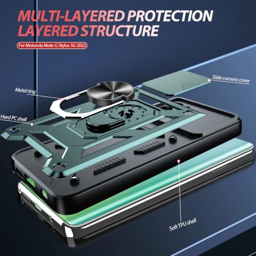 for Moto G Stylus 5G 2022 Case (Moto G Stylus 5G 2022（6.8"） / Green)