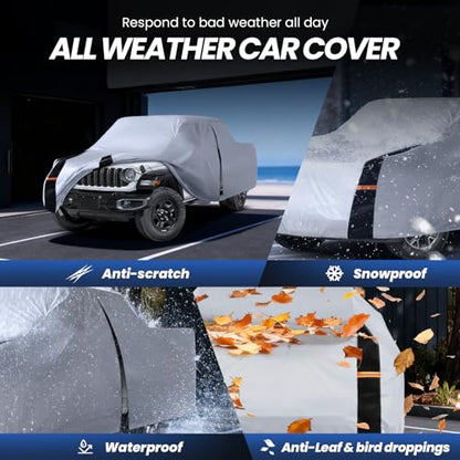 Multi Layer Jeep Gladiator Truck Cover (W.Fit Gladiator(1999-2026) Crew Cab SB / White Truck Cover)