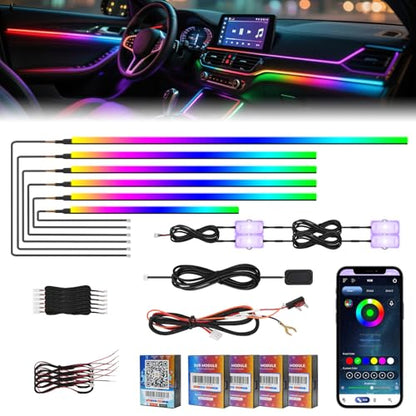 2026 Upgraded Interior Car LED Strip Lights (Upgrade-Dreamcolor-10-1)