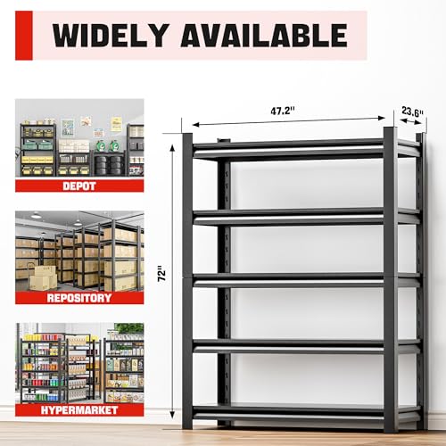 Garage Shelving Storage Rack (24"D x48"W x72"H)