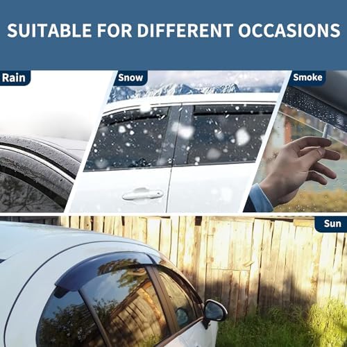 Window Visor Rain Guards Fit for Nissan Frontier Crew Cab 2005 (For 2005-2021 Frontier Crew Cab)