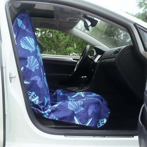 Car Seat Cover Protector Front Seats (1Pcs Front Seat Towel / Conch Shells Starfish)