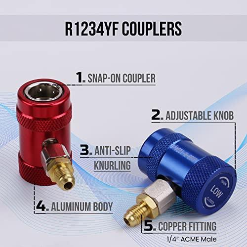 R1234yf Quick Couplers Set