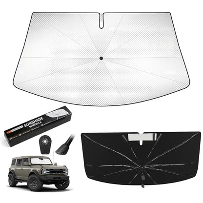 Windshield Sun Shade Umbrella for Ford Bronco 2021 (For Ford Bronco 2021+)