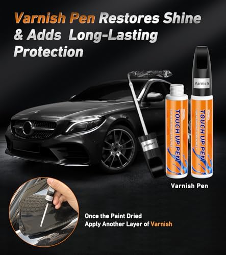 Touch Up Paint for Cars (Red + Varnish)