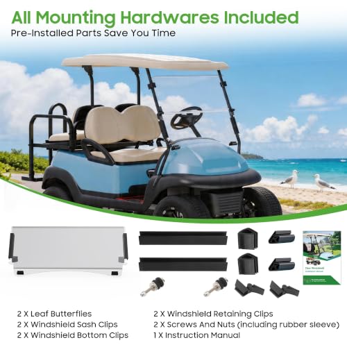 Golf Cart Windshield for Club Car Precedent (Clear)