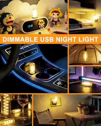 Warm White Touch Dimmable USB Night Light (Warm white)