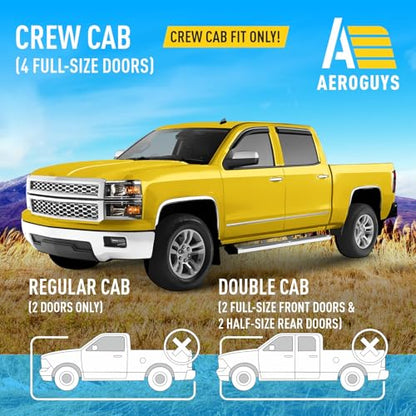 Extra Durable Window Deflectors Tape (For Chevy Silverado 14-18 1500/2500/3500)