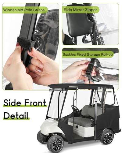 2 Passenger Golf Cart Enclosure for Yamaha G29 Drive (for Yamaha G29 Drive 2 Passenger / Black)
