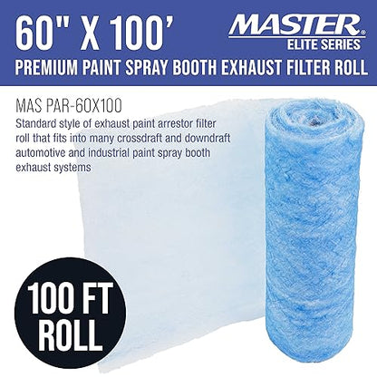 Elite Paint Spray Booth Exhaust Filter Roll 60" x 100' (60 inches x 100 Feet)