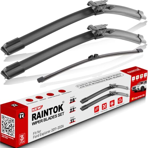 3 Pack Windshield Wiper Blades Replacement for Ford Explorer 2011 (26"/22"/11")