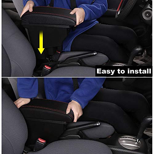 Car Armrest Box for Mazda CX (Black with Red thread)