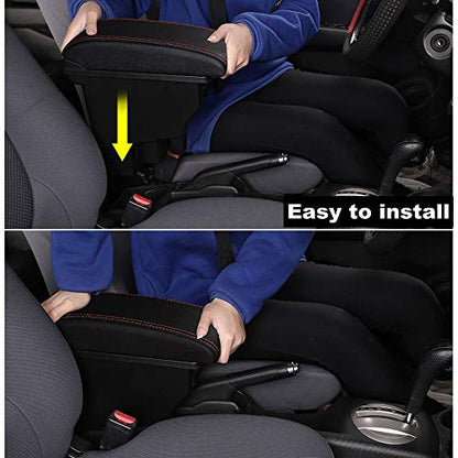 Car Armrest Box for Mazda CX (Black with Red thread)