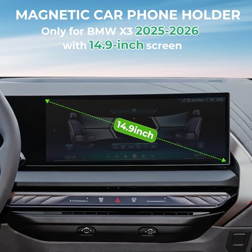 Car Phone Holder for BMW X3 2026 2025 (Fit for 2025-2026 X3, 14.9-Inch)