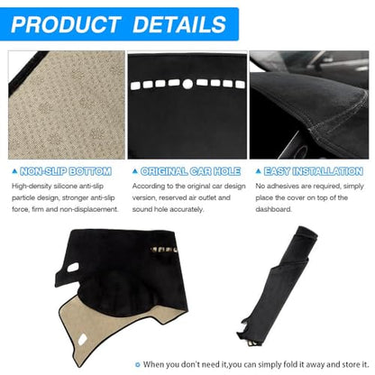 Black Dash Cover for Chevrolet Cruze 2011 (60*33(Chevy Cruze 11-15))