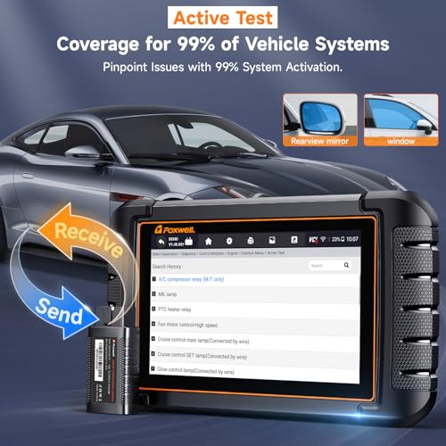 2026 FOXWELL Scanner NT809BT OBD2 Scanner Diagnostic Tool with 30+Resets (NT809BT Bidirectional Scanner Orange)