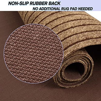 Custom Size Backed Non (Brown Strip / 3FT*63FT)