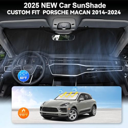Custom Fit Macan Windshield Sunshade for 2026 2025 (Fit Macan 2014-2026)