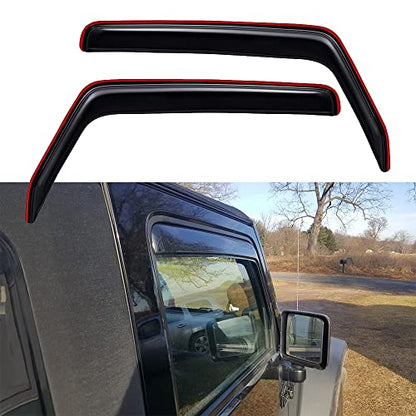 Window Visors Rain Guards for 2007 (07-18 Wrangler (JK) 2-Door(In-Channel))