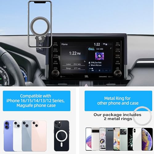Car Phone Holder for 2019 (fit for 2019-2025 Toyota RAV4 (7/8 Inch Screen))