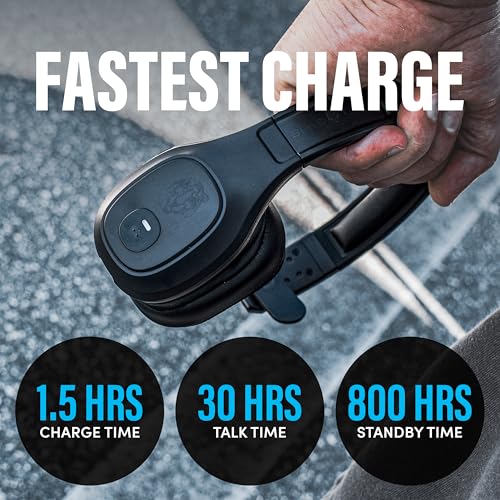Storm Black Wireless Trucker Bluetooth Headset with Mic (Black / Storm Black)