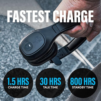 Storm Black Wireless Trucker Bluetooth Headset with Mic (Black / Storm Black)