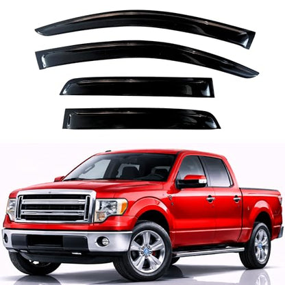 Rain Guards Window Visors for 2009 (2009-2014 F-150 SuperCrew)