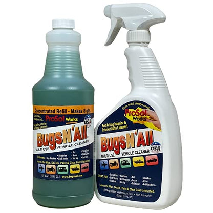 Bugs N’ All Multipurpose Car Cleaner & Degreaser (Multi-Surface Car Cleaner 32 oz)