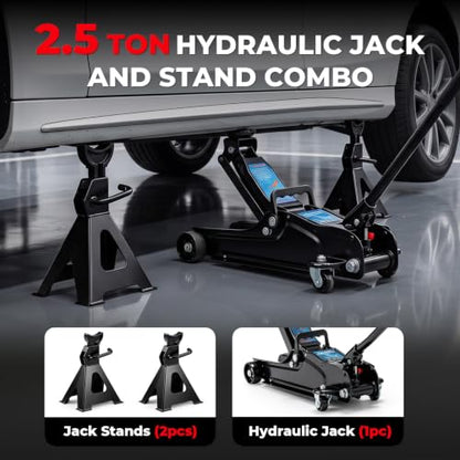 2.5 Ton Car Truck Floor Jack Service Heavy Duty Steel Hydraulic Low