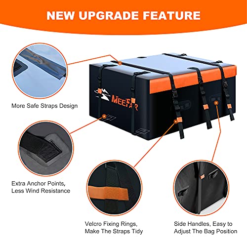 Car Roof Bag Rooftop Cargo Carrier Bag Waterproof 21 Cubic Feet roof Cargo (21 Cubic Feet)