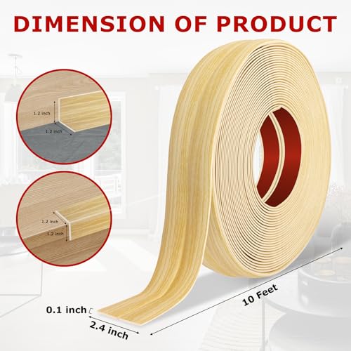 Wall Corner Protector Peel and Stick Corner Trim Molding (2.4 In x 10 Ft / Original Wood)
