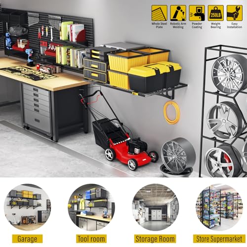 2x3ft Adjustable Rail Wall Garage Storage Shelf (2x3ft-1pack)