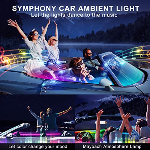 Acrylic Interior Car LED Strip Light with Wireless APP (RGB Kit - 6 in 1)