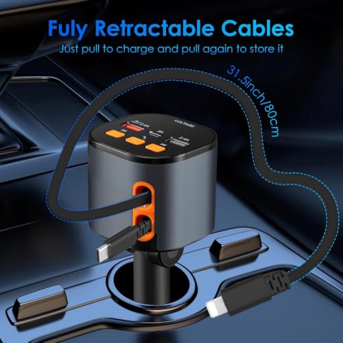 Retractable Car Charger (Black)