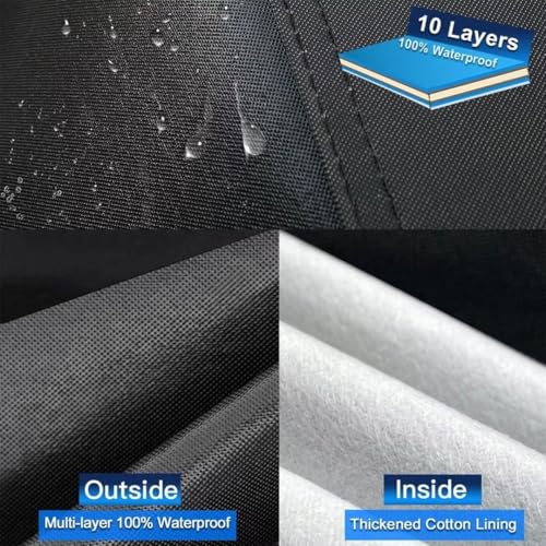 10 Layers Car Cover Custom Fit for Ford Mustang (Black Gray / Custom Fit for Ford Mustang)