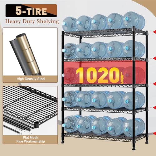 63" H 5 Tier Heavy Duty Storage Shelves (5 Tier-14"D x 29"W x 63"H)
