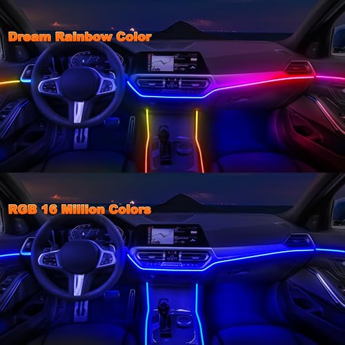 Interior Car LED Strip Lights with Dream Color (8 Pieces)