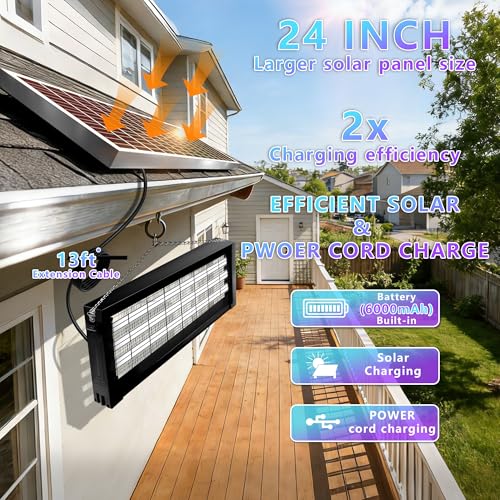 Large Solar Bug Zapper for Outdoor (18W for 4000 sq.ft)