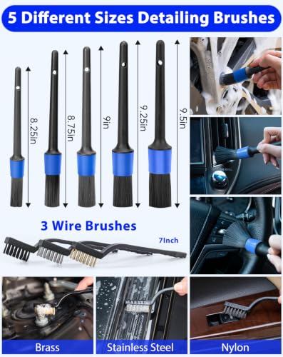 Car Detailing Kit with Foam Gun & Vacuum (Blue)