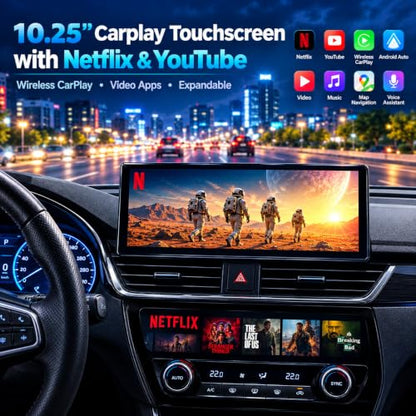 10.25″ CarPlay Screen with Dashcam and Apps