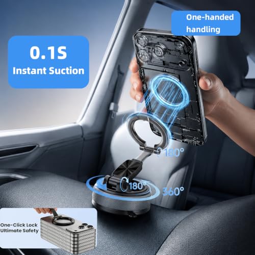 Magnetic Phone Mount for Car Dashboard (Grey(A20))