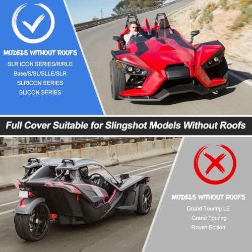 Polaris Slingshot Cover Waterproof with Soft Liner (Without Roof / Black&Red)