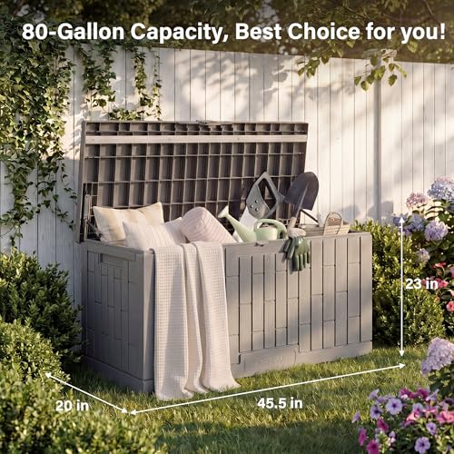 Outdoor Storage Box (Grey / 80 Gallon)