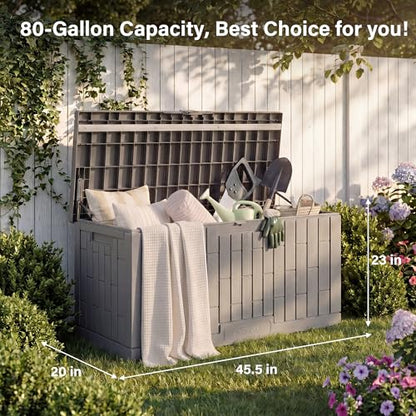 Outdoor Storage Box (Grey / 80 Gallon)